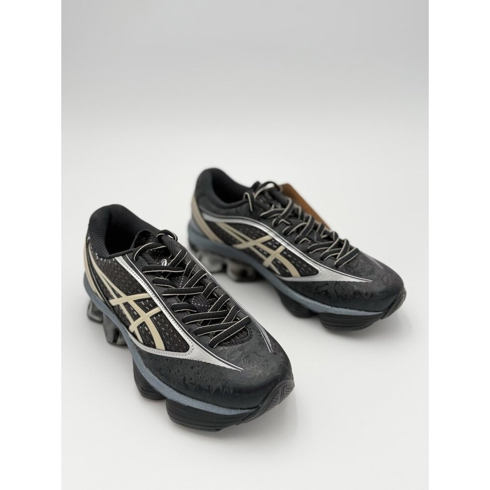 ASICS Gel-Kinetic Fluent Black Silver Athletic Running Shoes Lace Up‎ W 6.5